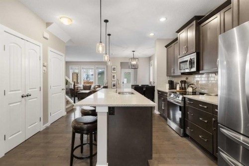 41 Marquis Common Se, Calgary, AB - Indoor Photo Showing Kitchen With Stainless Steel Kitchen With Upgraded Kitchen