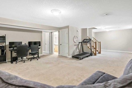 48 Tucker Circle, Okotoks, AB - Indoor Photo Showing Gym Room