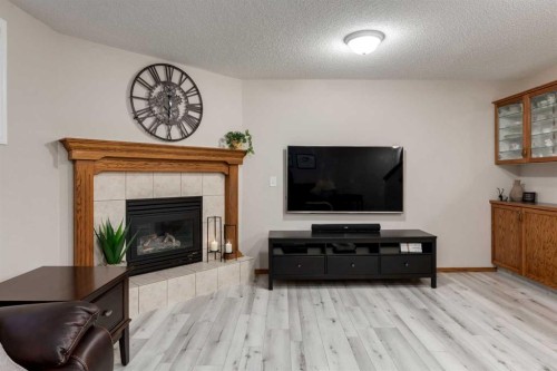 117 Cramond Crescent Se, Calgary, AB - Indoor Photo Showing Living Room With Fireplace