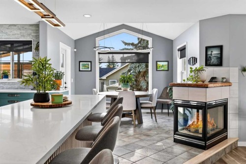 61 Somerset Crescent Sw, Calgary, AB - Indoor With Fireplace