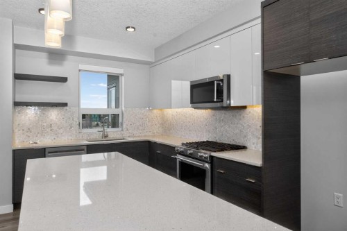 1414-95 Burma Star Road Sw, Calgary, AB - Indoor Photo Showing Kitchen With Upgraded Kitchen