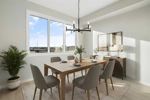 1465 Rangeview Drive Se, Calgary, AB - Indoor Photo Showing Dining Room