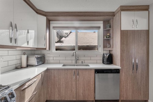 55 Castleglen Way Ne, Calgary, AB - Indoor Photo Showing Kitchen With Double Sink