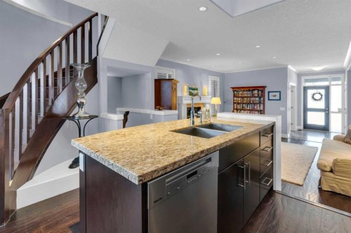 448 13 Street Nw, Calgary, AB - Indoor Photo Showing Kitchen With Double Sink