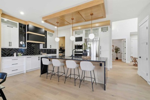 425 Watercrest Place, Chestermere, AB - Indoor Photo Showing Kitchen With Upgraded Kitchen