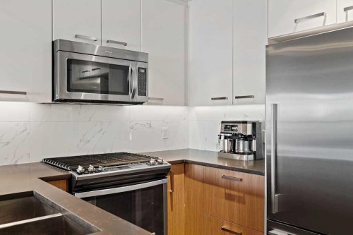 313-510 Edmonton Trail Ne, Calgary, AB - Indoor Photo Showing Kitchen With Double Sink With Upgraded Kitchen