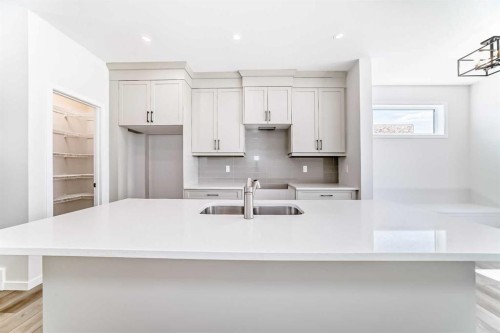 115 Montane Link Se, High River, AB - Indoor Photo Showing Kitchen With Double Sink