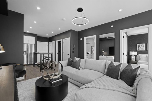 333-110 18A Street Nw, Calgary, AB - Indoor Photo Showing Living Room