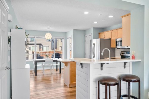 327 Copperstone Grove Se, Calgary, AB - Indoor Photo Showing Kitchen With Upgraded Kitchen