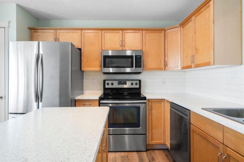 327 Copperstone Grove Se, Calgary, AB - Indoor Photo Showing Kitchen With Stainless Steel Kitchen