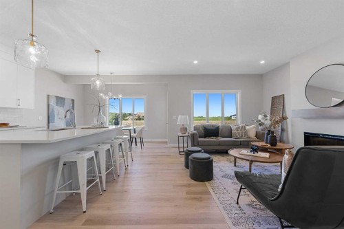 213 Clearview Court, Chestermere, AB - Indoor Photo Showing Living Room With Fireplace