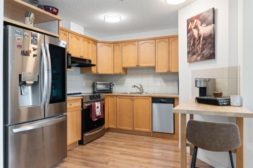 301-128 Centre Avenue, Cochrane, AB - Indoor Photo Showing Kitchen