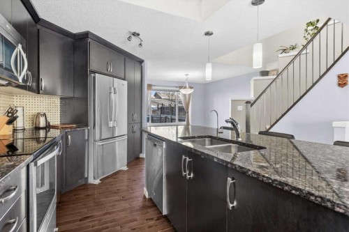 162 Auburn Crest Way Se, Calgary, AB - Indoor Photo Showing Kitchen With Double Sink With Upgraded Kitchen