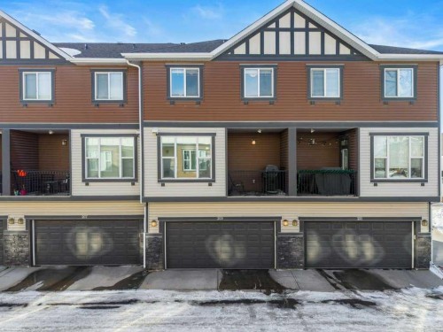 209 New Brighton Walk Se, Calgary, AB -  With Fireplace With Facade