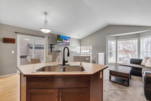 431 Silverado Plains Circle Sw, Calgary, AB - Indoor Photo Showing Kitchen With Double Sink