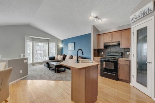 431 Silverado Plains Circle Sw, Calgary, AB - Indoor Photo Showing Kitchen With Double Sink