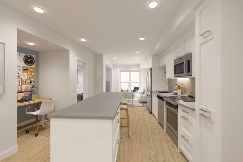 708-210 18 Avenue Sw, Calgary, AB - Indoor Photo Showing Kitchen With Upgraded Kitchen