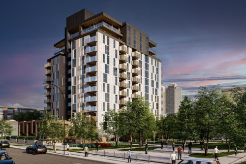 708-210 18 Avenue Sw, Calgary, AB - Outdoor With Balcony With Facade