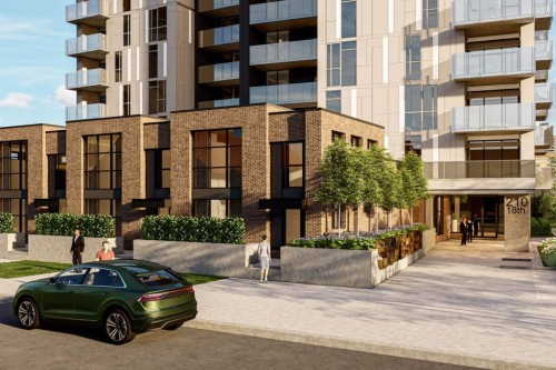 708-210 18 Avenue Sw, Calgary, AB - Outdoor With Balcony With Facade