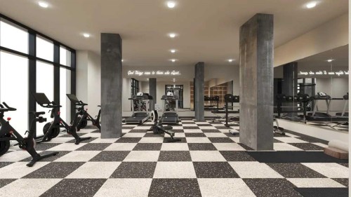 708-210 18 Avenue Sw, Calgary, AB - Indoor Photo Showing Gym Room