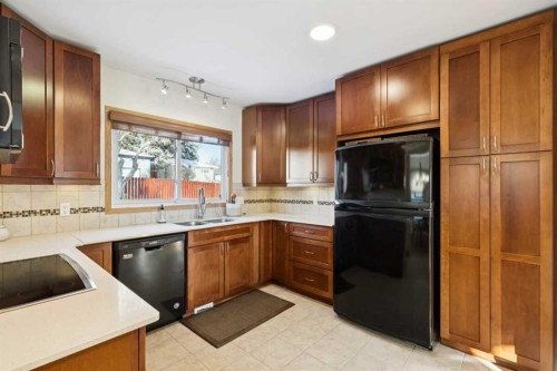 35 45 Street Sw, Calgary, AB - Indoor Photo Showing Kitchen With Double Sink