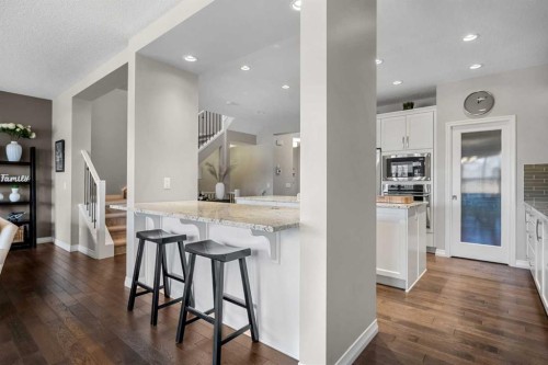 206 Mahogany Passage Se, Calgary, AB - Indoor Photo Showing Kitchen With Upgraded Kitchen