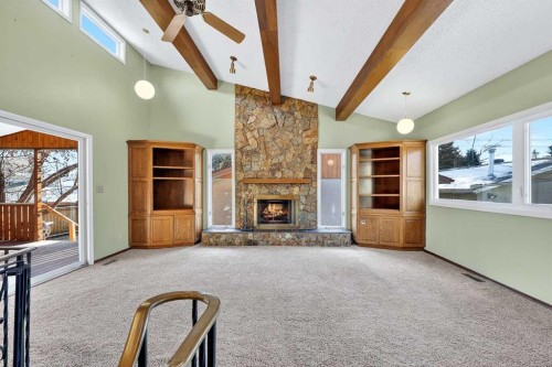 5315 Valiant Drive Nw, Calgary, AB - Indoor With Fireplace