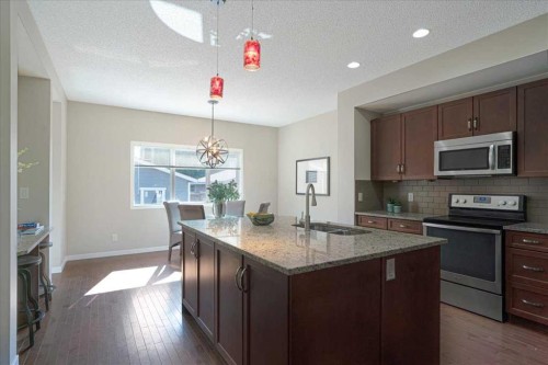 195 Marquis Common Se, Calgary, AB - Indoor Photo Showing Kitchen With Stainless Steel Kitchen