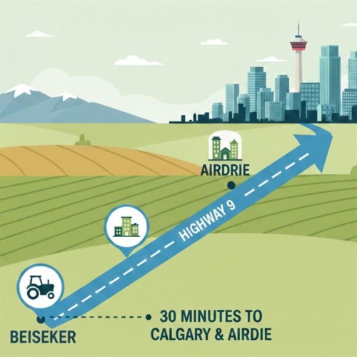 10 Acres Parcel 1-1200 Range Rd 261, Beiseker, AB 