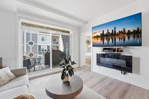 308-400 Auburn Meadows Common Se, Calgary, AB - Indoor Photo Showing Living Room