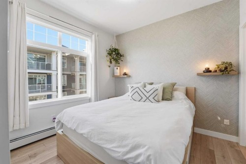308-400 Auburn Meadows Common Se, Calgary, AB - Indoor Photo Showing Bedroom