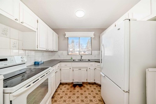 244 Huntridge Road Ne, Calgary, AB - Indoor Photo Showing Kitchen With Double Sink