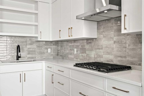 155 Greenwich Drive Nw, Calgary, AB - Indoor Photo Showing Kitchen With Upgraded Kitchen