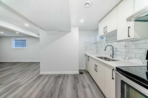 3504 33 Street Se, Calgary, AB - Indoor Photo Showing Kitchen With Double Sink
