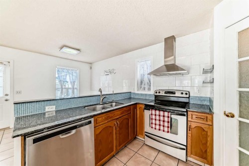 302 Applewood Drive Se, Calgary, AB - Indoor Photo Showing Kitchen With Double Sink