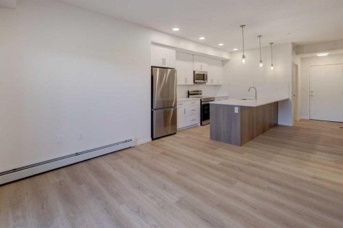 118-245 Edith Place Nw, Calgary, AB - Indoor Photo Showing Kitchen With Upgraded Kitchen