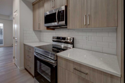 119-245 Edith Place Nw, Calgary, AB - Indoor Photo Showing Kitchen