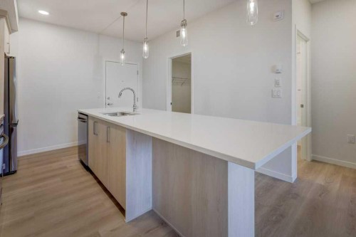 308-245 Edith Place Nw, Calgary, AB - Indoor Photo Showing Kitchen With Upgraded Kitchen