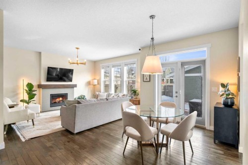 346 Cooperstown Common Sw, Airdrie, AB - Indoor With Fireplace