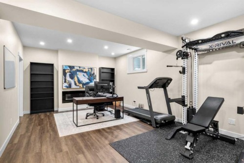 346 Cooperstown Common Sw, Airdrie, AB - Indoor Photo Showing Gym Room