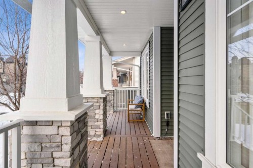 346 Cooperstown Common Sw, Airdrie, AB - Outdoor With Deck Patio Veranda With Exterior