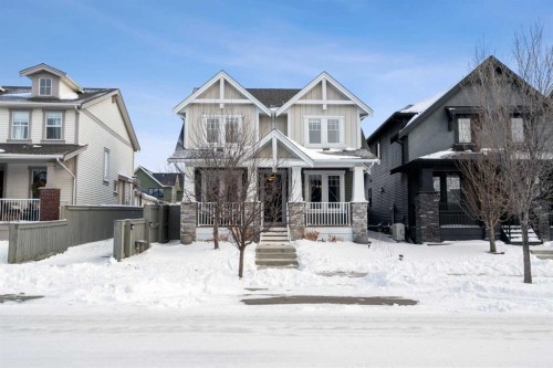 346 Cooperstown Common Sw, Airdrie, AB - Outdoor With Deck Patio Veranda With Facade