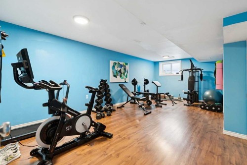 124 Cascades Pass, Chestermere, AB - Indoor Photo Showing Gym Room