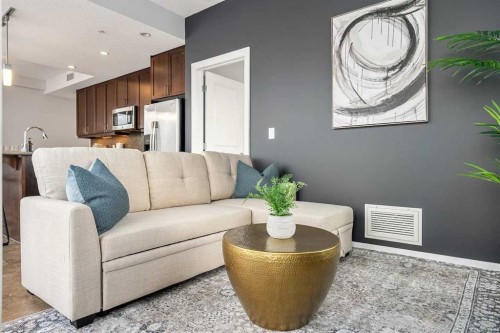802-211 13 Avenue Se, Calgary, AB - Indoor Photo Showing Living Room
