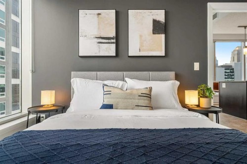 802-211 13 Avenue Se, Calgary, AB - Indoor Photo Showing Bedroom