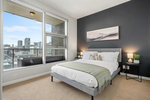 802-211 13 Avenue Se, Calgary, AB - Indoor Photo Showing Bedroom