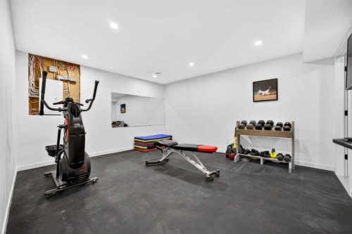 7103 Bow Crescent Nw, Calgary, AB - Indoor Photo Showing Gym Room