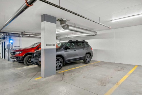 607-11 Mahogany Circle Se, Calgary, AB - Indoor Photo Showing Garage