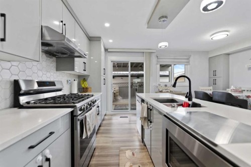 313 Falwood Way Ne, Calgary, AB - Indoor Photo Showing Kitchen With Stainless Steel Kitchen With Double Sink With Upgraded Kitchen