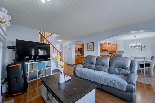 284 Hawkmere View, Chestermere, AB - Indoor Photo Showing Living Room